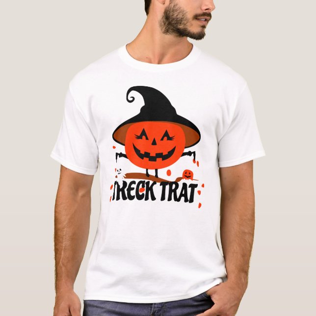 Treck Trat Pumpkin Lächeln T-Shirt (Vorderseite)
