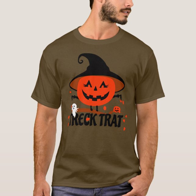 Treck Trat Pumpkin Lächeln T-Shirt (Vorderseite)