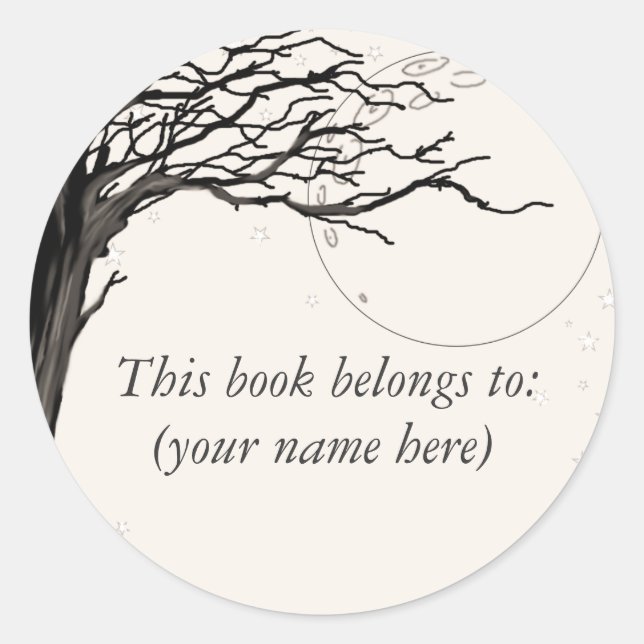 Tree, alte Zeitungsqualität Runder Aufkleber (Vorderseite)