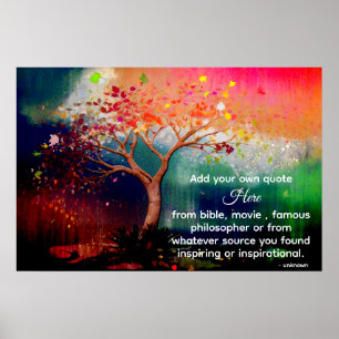 *~* Tree AP81 Artistic Ethereal Calming DIY Zitat Poster