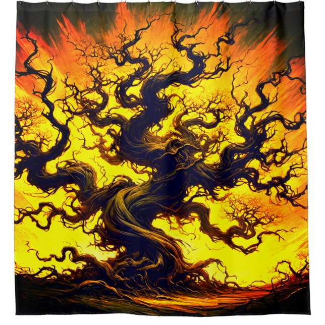 Tree Art Duschvorhang (Vorderseite)