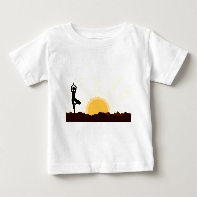 Tree Asana Baby T-shirt (Vorderseite)