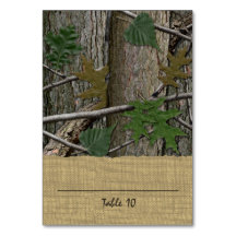 Tree Bark Blätter und Burlap-Platzkarte