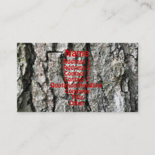 Tree Bark Nature Fotografy Business Card Visitenkarte
