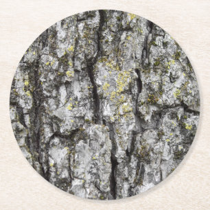 Tree Bark Runder Pappuntersetzer