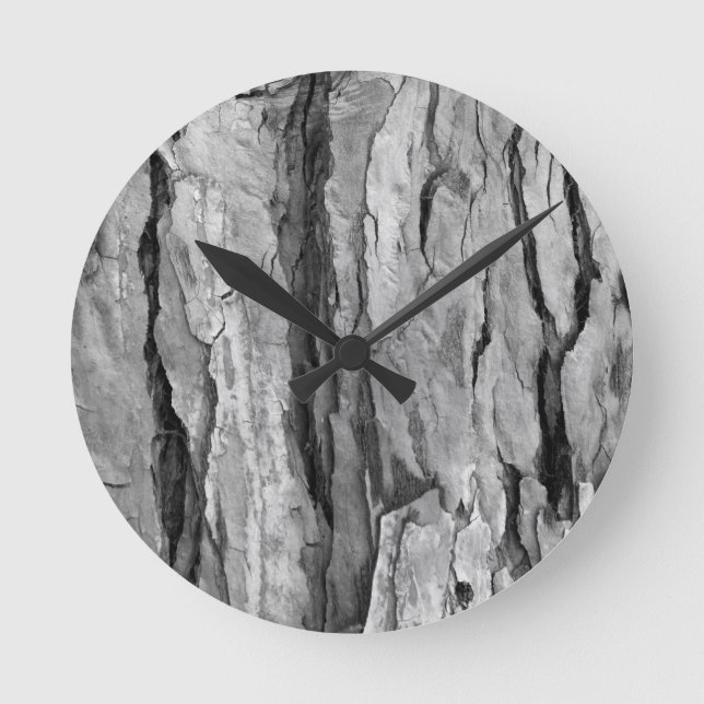 Tree Bark Texture Cool einzigartig Runde Wanduhr (Vorderseite)