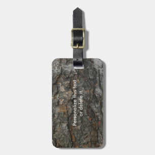 Tree Bark Textured LUGGAGE TAG Gepäckanhänger