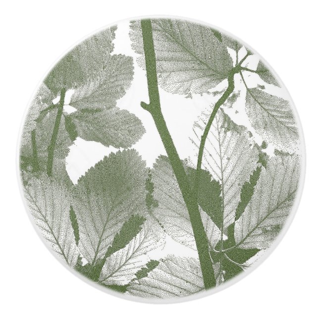 TREE-BLÄTTER KERAMIKKNAUF (Vorderseite)