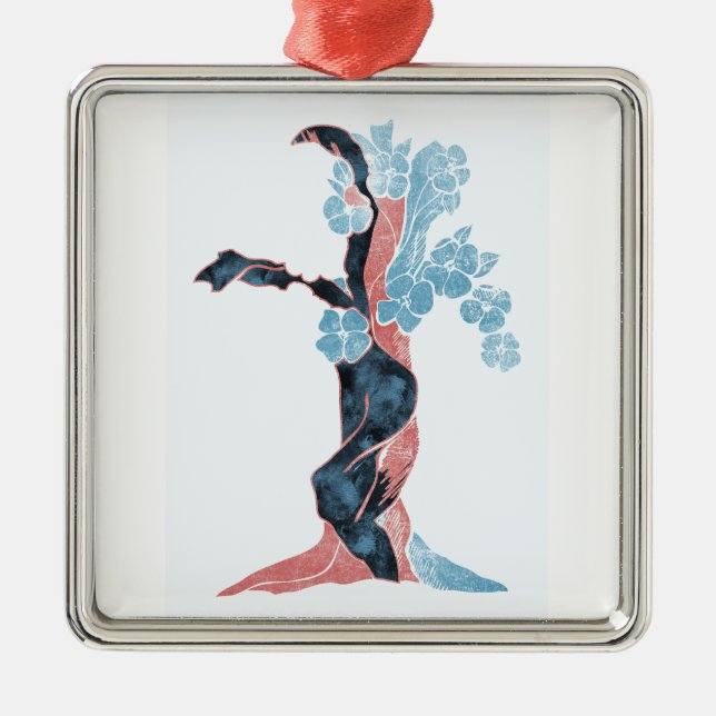 Tree Blossom Ornament Aus Metall (Vorne)