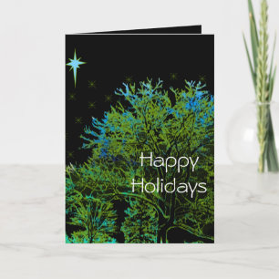 Tree Blues Feiertagskarte