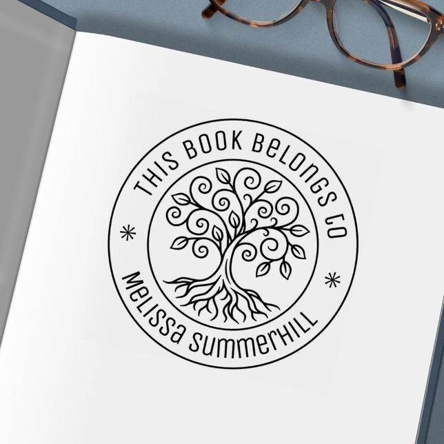 Tree Bookplate Round Permastempel (Von Creator hochgeladen)
