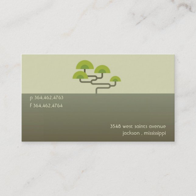 Tree Business Card Visitenkarte (Vorderseite)