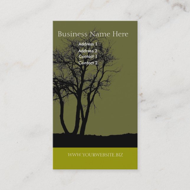 Tree Business Card Visitenkarte (Vorderseite)
