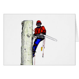 Tree Chirurg Arborist am Werk zur Zeit Chainsaw