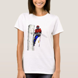 Tree Chirurg Arborist am Werk zur Zeit Chainsaw T-Shirt