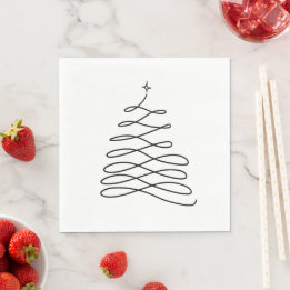 Tree Christmas Napkins Serviette
