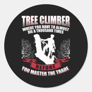 Tree Climber Arborist Runder Aufkleber
