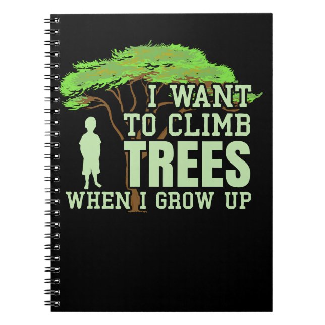 Tree Climber Future Arborist Funny Tremoll Notizblock (Vorderseite)