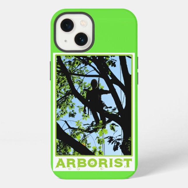 Tree Climber-Silhouette: Arborist iPhone Hülle (Rückseite)