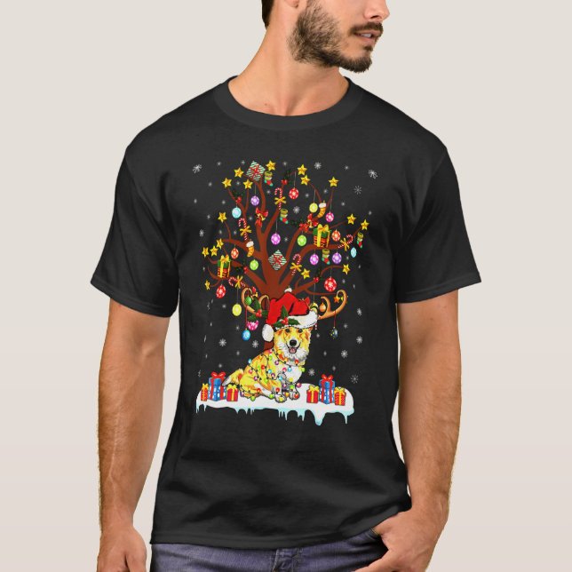 Tree Corgi Christmas Tree Corgi T-Shirt (Vorderseite)