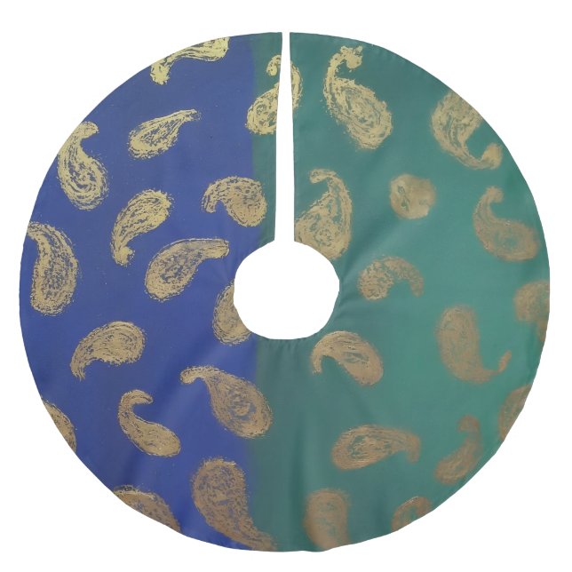 Tree/Crescent Polyester Weihnachtsbaumdecke (Vorderseite)