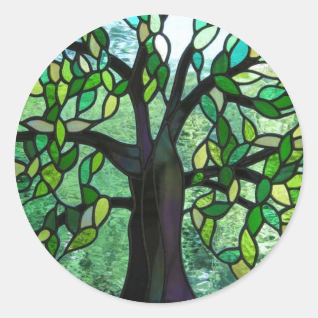 Tree des Verzauberungsstickers Runder Aufkleber (Vorderseite)