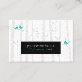 *~* Tree Doctor Blue Birds Arborist Birch Tree Visitenkarte