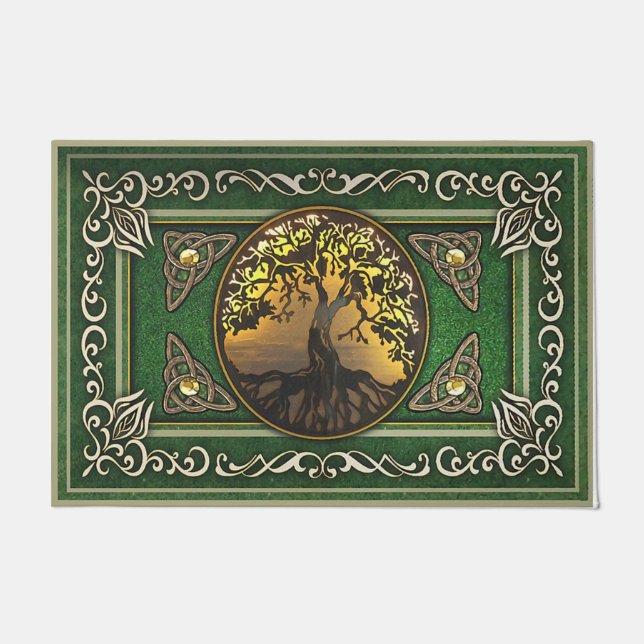 Tree Doormat, Begrüßmatte, Personalisierte Türmatt Fußmatte (Vorderseite)