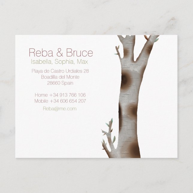 Tree Elegance Postkarte (Vorderseite)