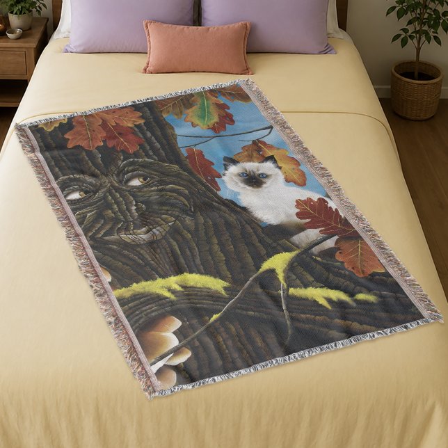 Tree Ent Cat Autumn Fantasy Decke (Von Creator hochgeladen)
