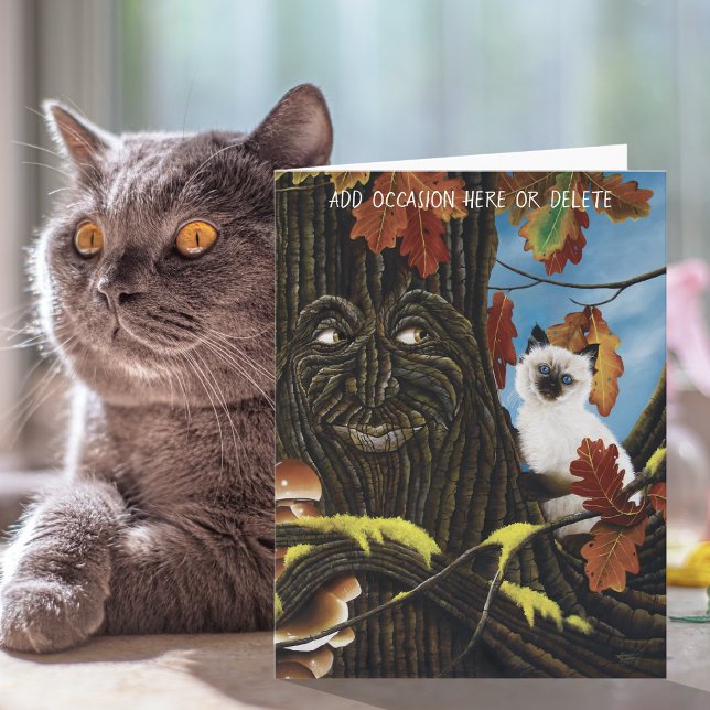 Tree Ent Cat Autumn Fantasy Karte (Von Creator hochgeladen)