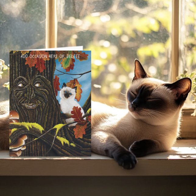 Tree Ent Cat Autumn Fantasy Karte (Von Creator hochgeladen)