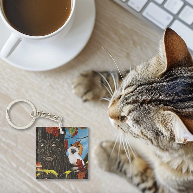 Tree Ent Cat Autumn Fantasy Schlüsselanhänger (Von Creator hochgeladen)