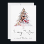 Tree Family Foto 2026 Kalender Frohe Weihnachten<br><div class="desc">Foto in einem Baum geformt Maske 2025 Kalenderskript Frohe Weihnachten. Feiern Sie die Saison stilvoll mit dieser Weihnachtskarte des modernen Fotos, die Ihr eigenes Bild gerahmt in einer festlichen Weihnachtsbaumform präsentiert! Dieses minimalistisch gestaltete Foto verleiht Ihrem Haus ein familiäres Ambiente, das sich in einer Silhouette mit weißen Bäumen eingebettet und...</div>