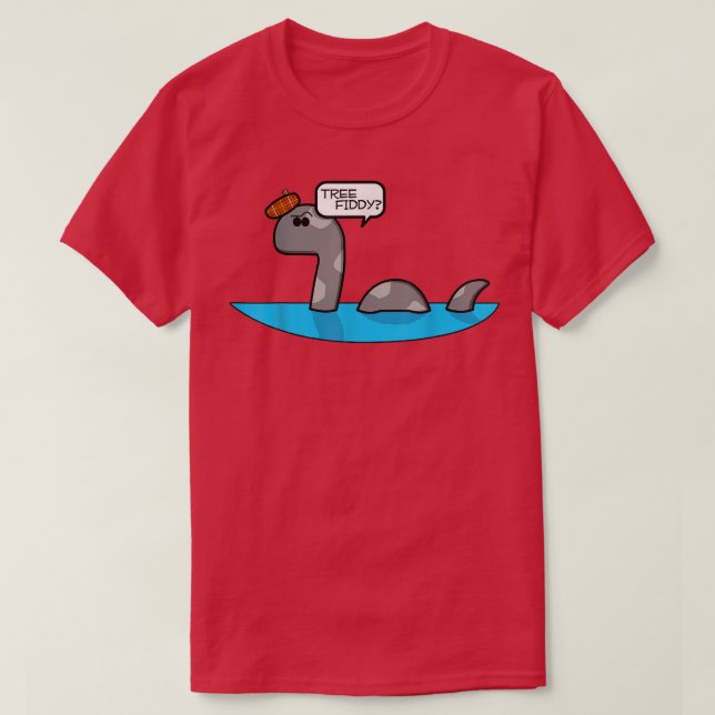 Tree Fiddy  Funny Loch Ness Monster Nessie Tee 3  (Design vorne)