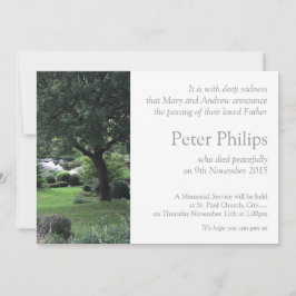 Tree Friedlich Garden 6 Beerdigung Ankündigung