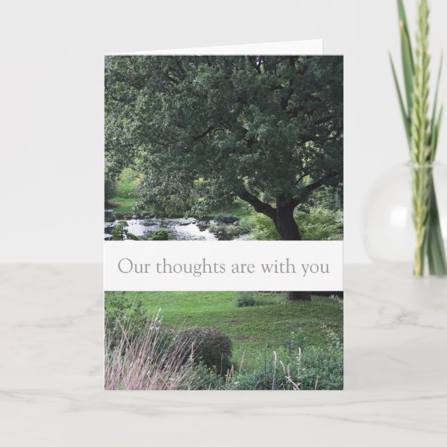 Tree Friedlich Garden Beileid Condolences Card Karte (Vorderseite)