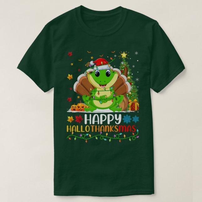 Tree Frog Animal Lover Funny Happy Tree Frog Hallo T-Shirt (Design vorne)