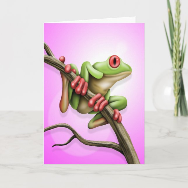 Tree Frog Karte (Vorderseite)