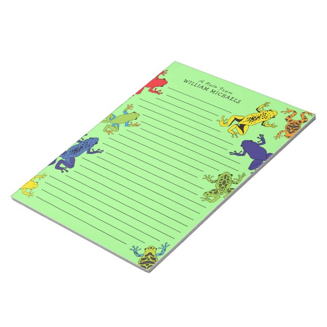 Tree Frogs Niedlich Kid's Personal Stationary Note Notizblock (angewinkelt)