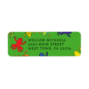 Tree Frogs Niedlich Kid's Return Address Label