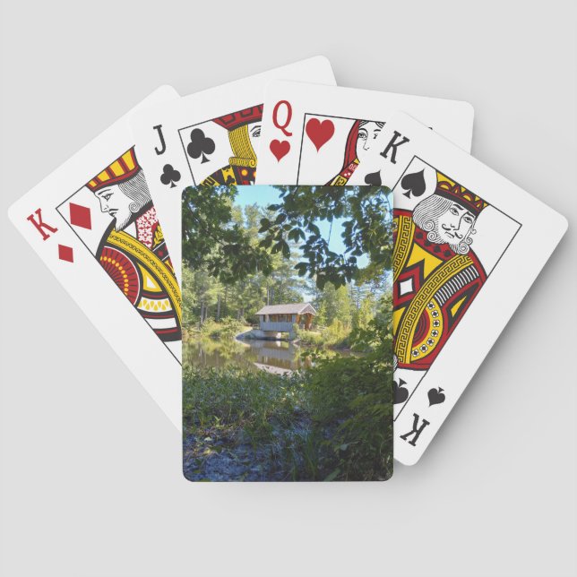 Tree-Gerahmte überdachte Brücke Spielkarten (Rückseite)