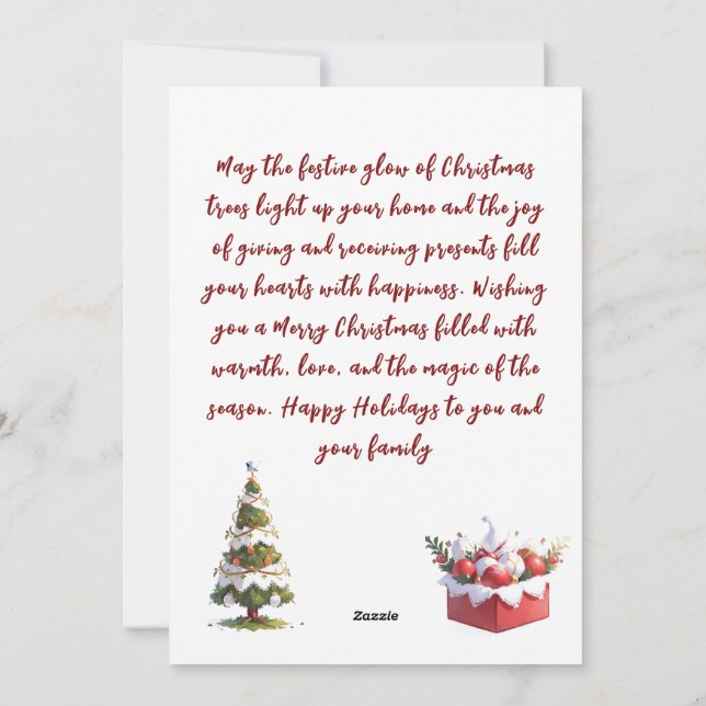 Tree Glow & Presents Feiertagskarte (Rückseite)
