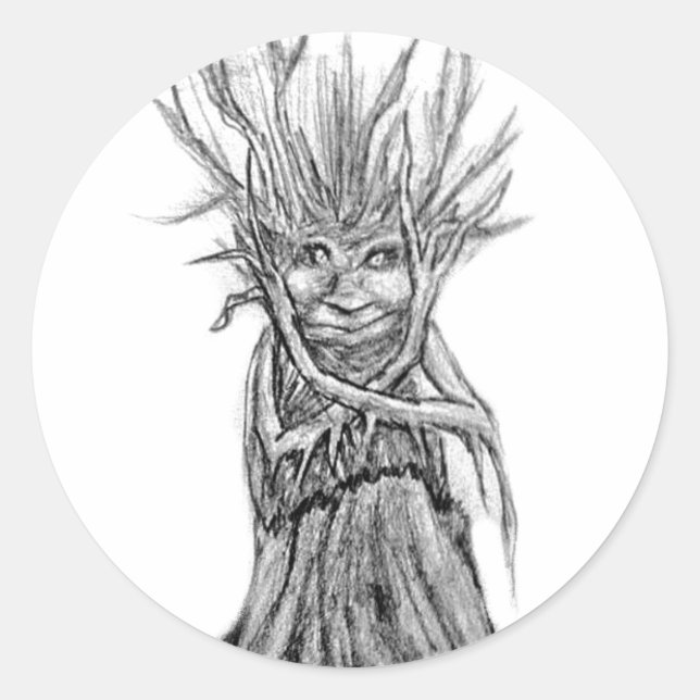 Tree-Goblin-Stickers Runder Aufkleber (Vorderseite)