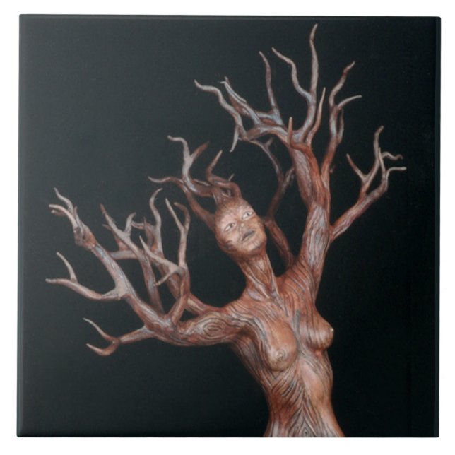 Tree Goddess Keramik Tile Fliese (Vorderseite)