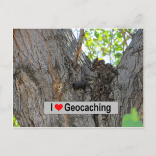 Tree-Hanger-Cache: Geocaching Postkarte