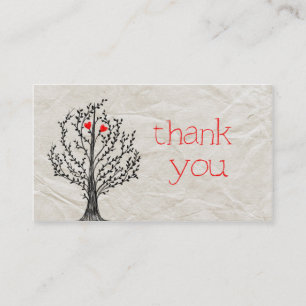Tree & Hearts Danke Business Card Visitenkarte
