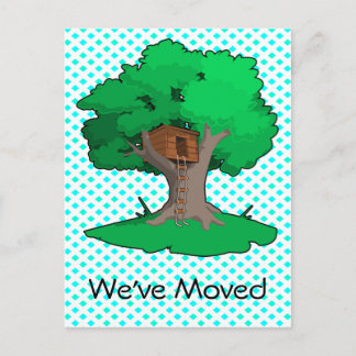 Tree House Änderung der Adresse Postkarte