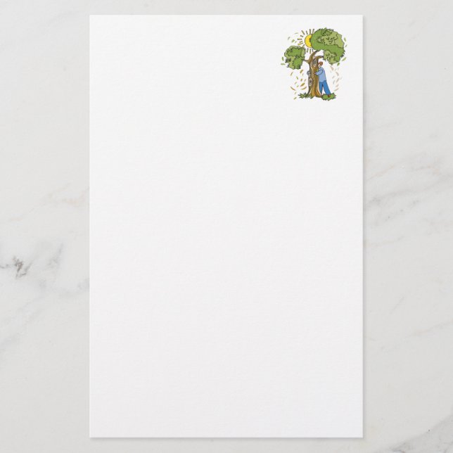 Tree Hugger Briefpapier (Vorderseite)