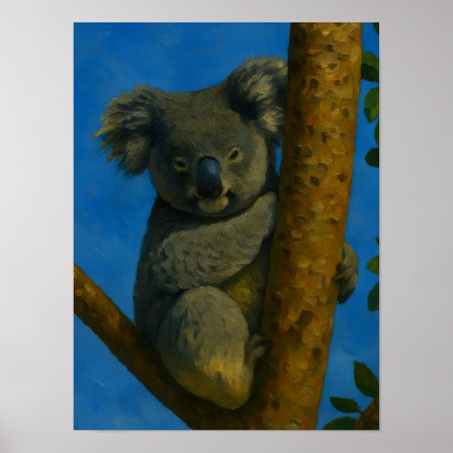 Tree Hugger - Koala in der Kanopie Poster (Vorne)